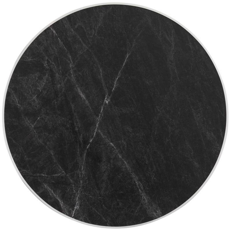 Table de restaurant ronde Ø 60 cm en contreplaqué avec revêtement stratifié et bords en aluminium (2/7)