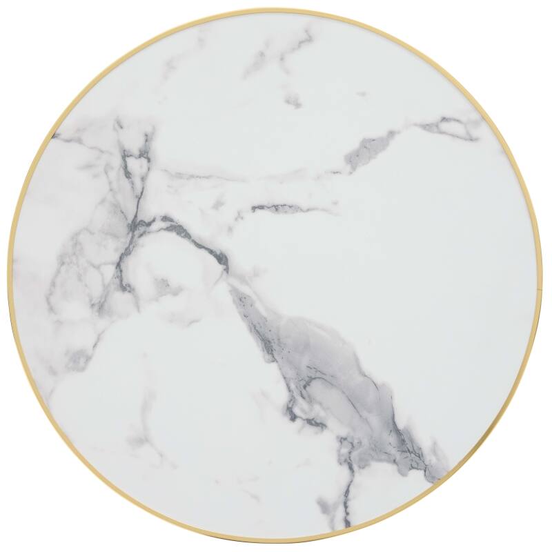 Table de restaurant ronde Ø 60 cm en contreplaqué avec revêtement stratifié et bords en aluminium (2/7)