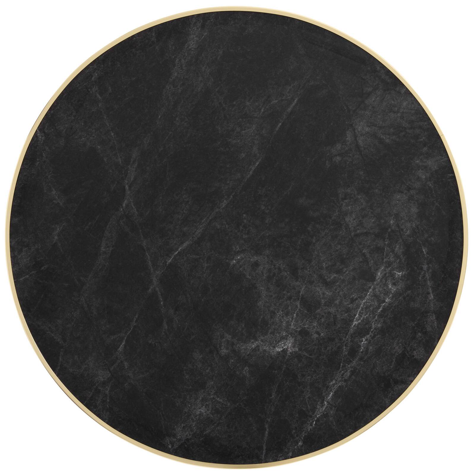 Table de restaurant ronde Ø 60 cm en contreplaqué avec revêtement stratifié et bords en aluminium