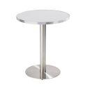 Table de restaurant ronde Ø 60 cm en contreplaqué avec revêtement stratifié et bords en aluminium