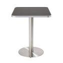 Table de restaurant 60 x 60 cm en contreplaqué avec revêtement stratifié et bords en aluminium