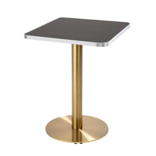 Table de restaurant 60 x 60 cm en contreplaqué avec revêtement stratifié et bords en aluminium | Mobeventpro
