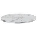Plateau de table rond en contreplaqué avec revêtement stratifié et bords en aluminium ⌀60 cm