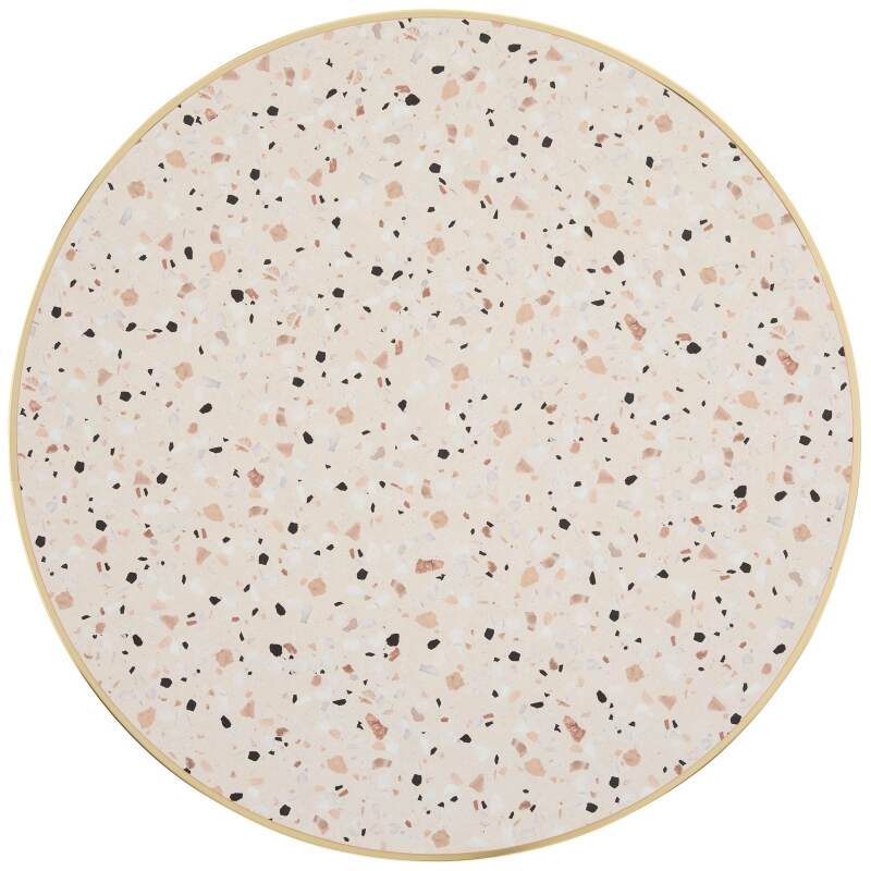 Plateau de table rond en contreplaqué avec revêtement stratifié et bords en aluminium ⌀60 cm (3/7)