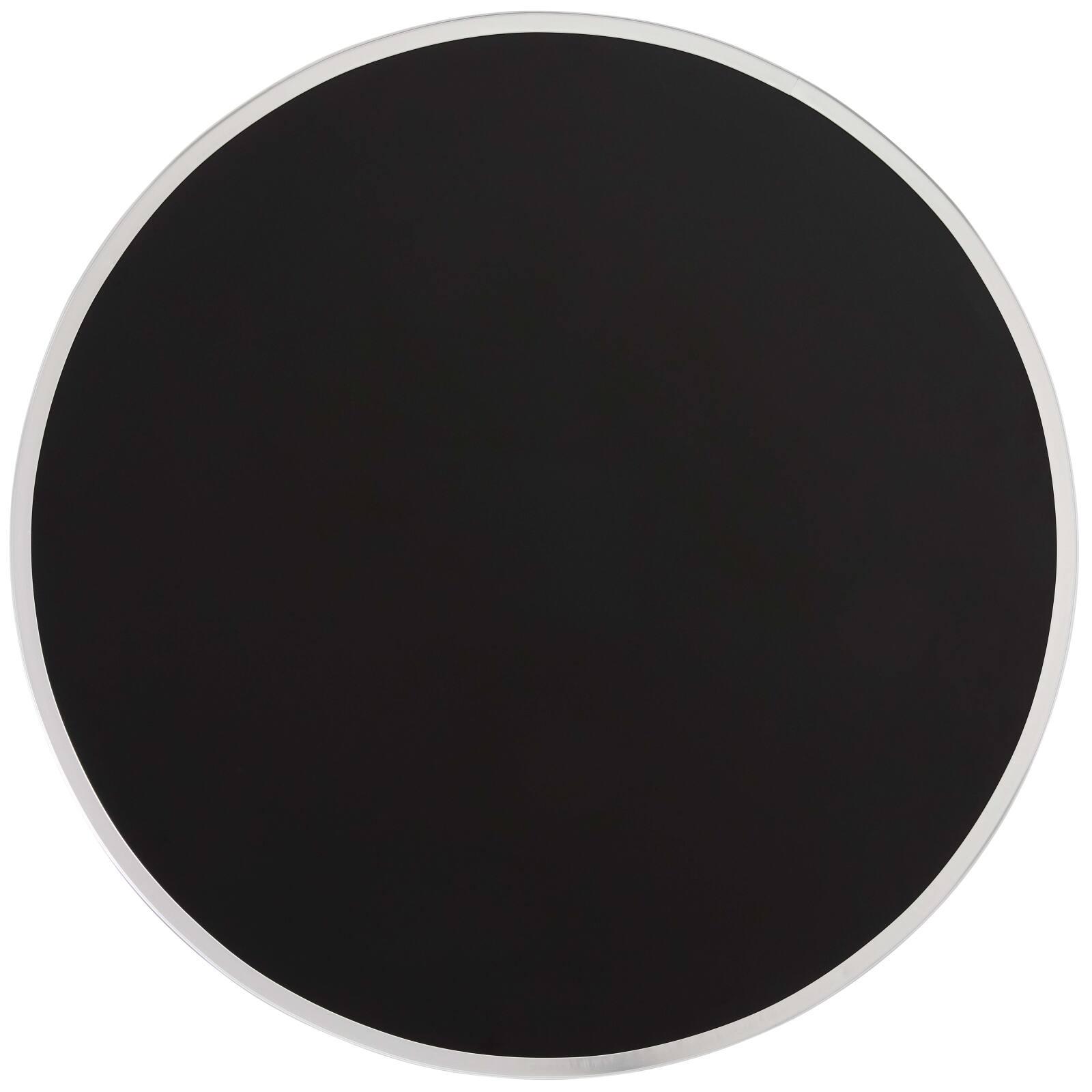 Plateau de table rond en contreplaqué avec revêtement stratifié et bords en aluminium ⌀60 cm Plateau de table rond en contreplaqué avec revêtement stratifié et bords en aluminium ⌀60 cm