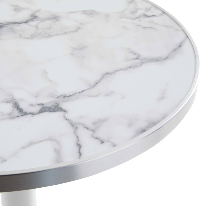 Plateau de table rond en contreplaqué avec revêtement stratifié et bords en aluminium ⌀60 cm (3/5)