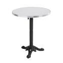 Plateau de table rond en contreplaqué avec revêtement stratifié et bords en aluminium ⌀60 cm