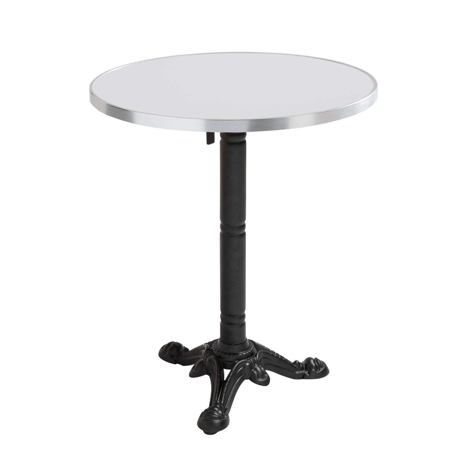 Plateau de table rond en contreplaqué avec revêtement stratifié et bords en aluminium ⌀60 cm