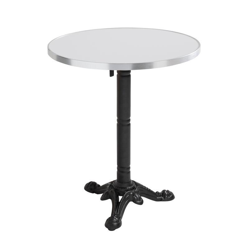 Plateau de table rond en contreplaqué avec revêtement stratifié et bords en aluminium ⌀60 cm (4/5)