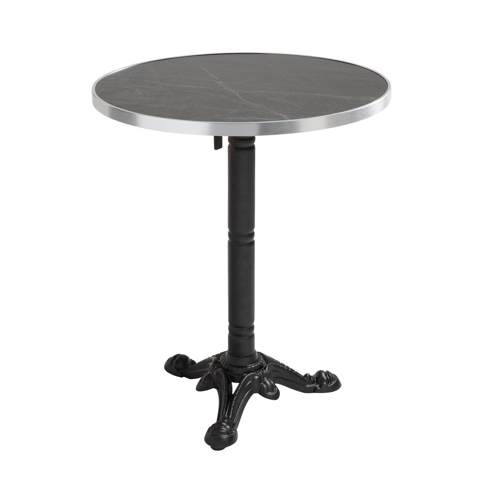 Plateau de table rond en contreplaqué avec revêtement stratifié et bords en aluminium ⌀60 cm