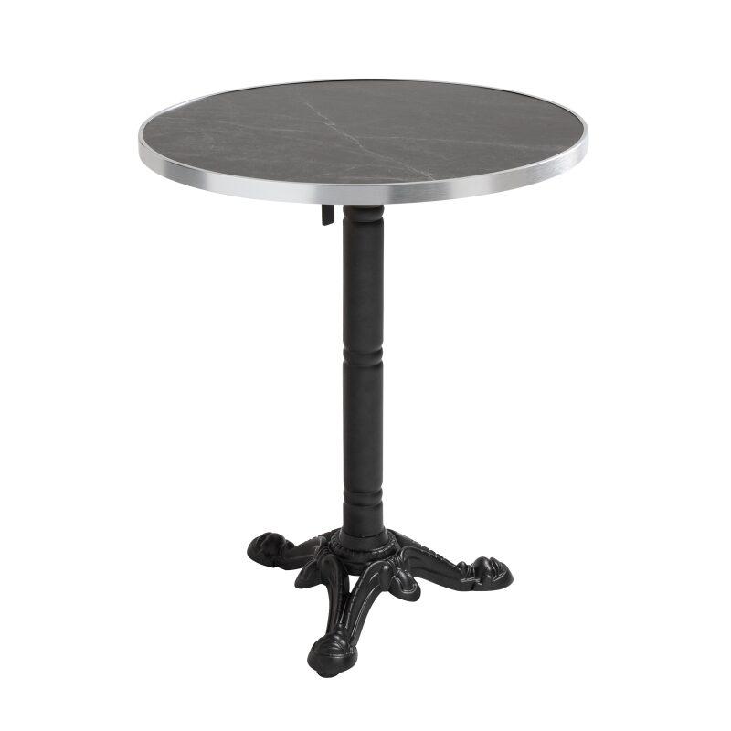Plateau de table rond en contreplaqué avec revêtement stratifié et bords en aluminium ⌀60 cm (4/5)