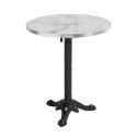 Plateau de table rond en contreplaqué avec revêtement stratifié et bords en aluminium ⌀60 cm