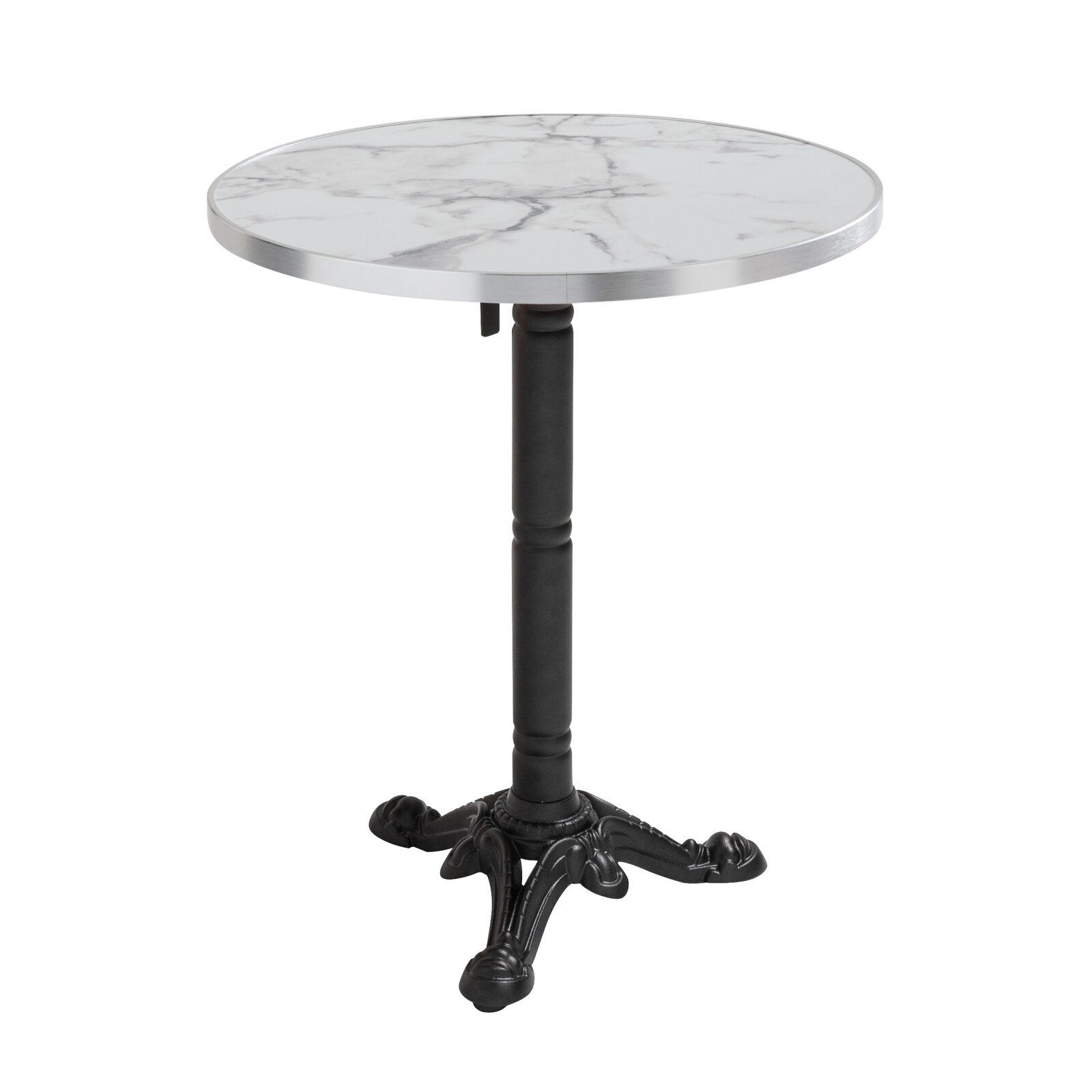 Plateau de table rond en contreplaqué avec revêtement stratifié et bords en aluminium ⌀60 cm