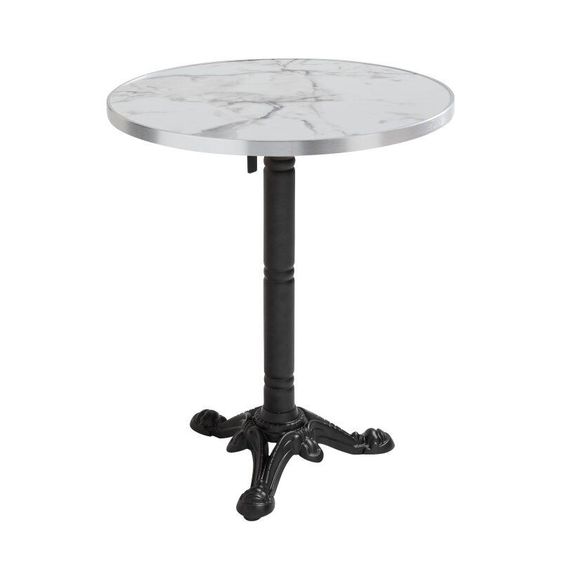 Plateau de table rond en contreplaqué avec revêtement stratifié et bords en aluminium ⌀60 cm (4/5)