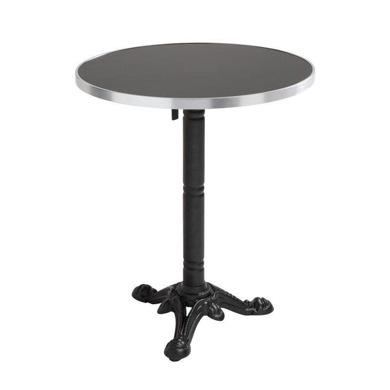 Plateau de table rond en contreplaqué avec revêtement stratifié et bords en aluminium ⌀60 cm