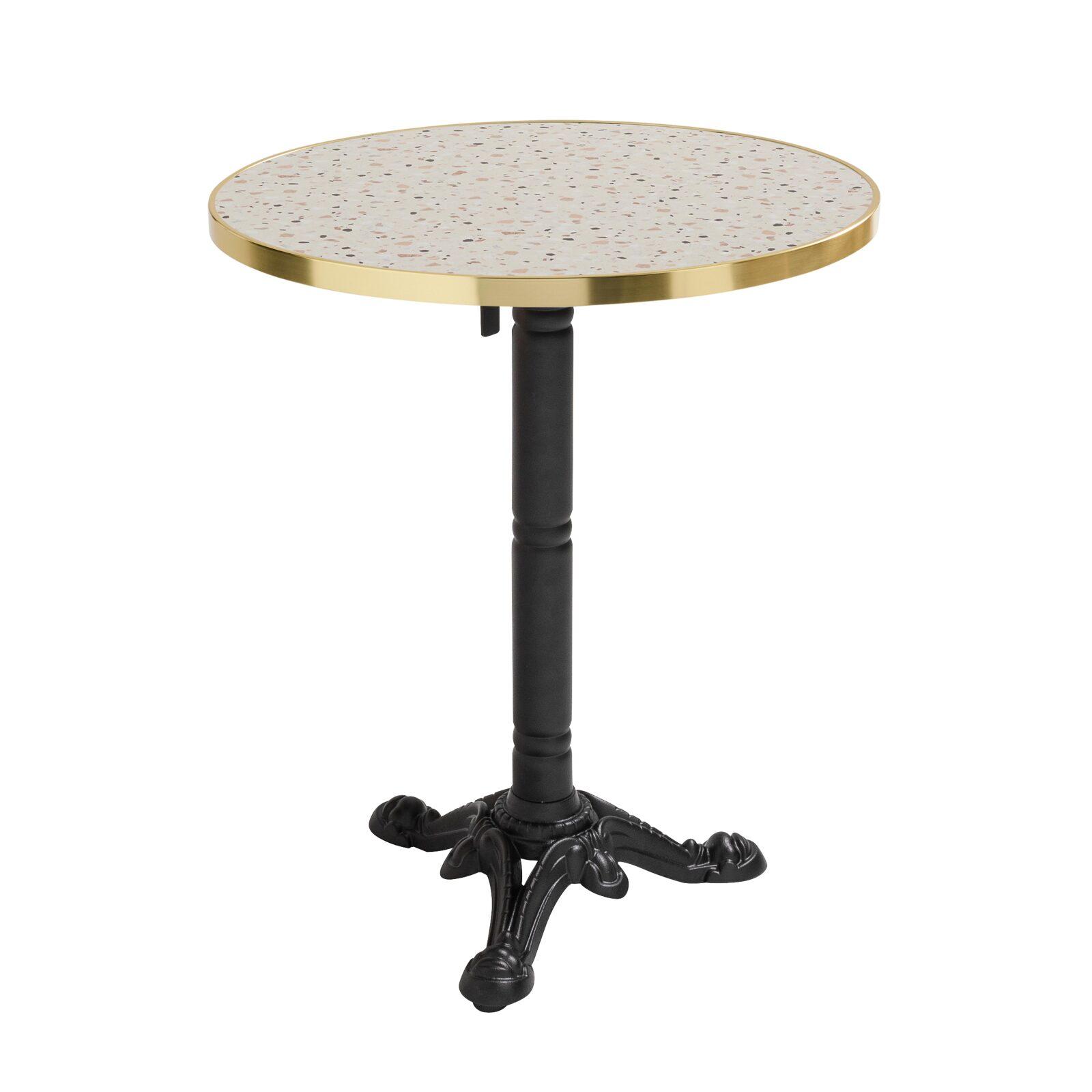 Plateau de table rond en contreplaqué avec revêtement stratifié et bords en aluminium ⌀60 cm