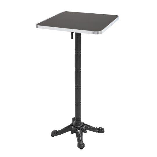 Table haute inclinable 60 x 60 cm en contreplaqué avec revêtement stratifié et bords en aluminium | Mobeventpro
