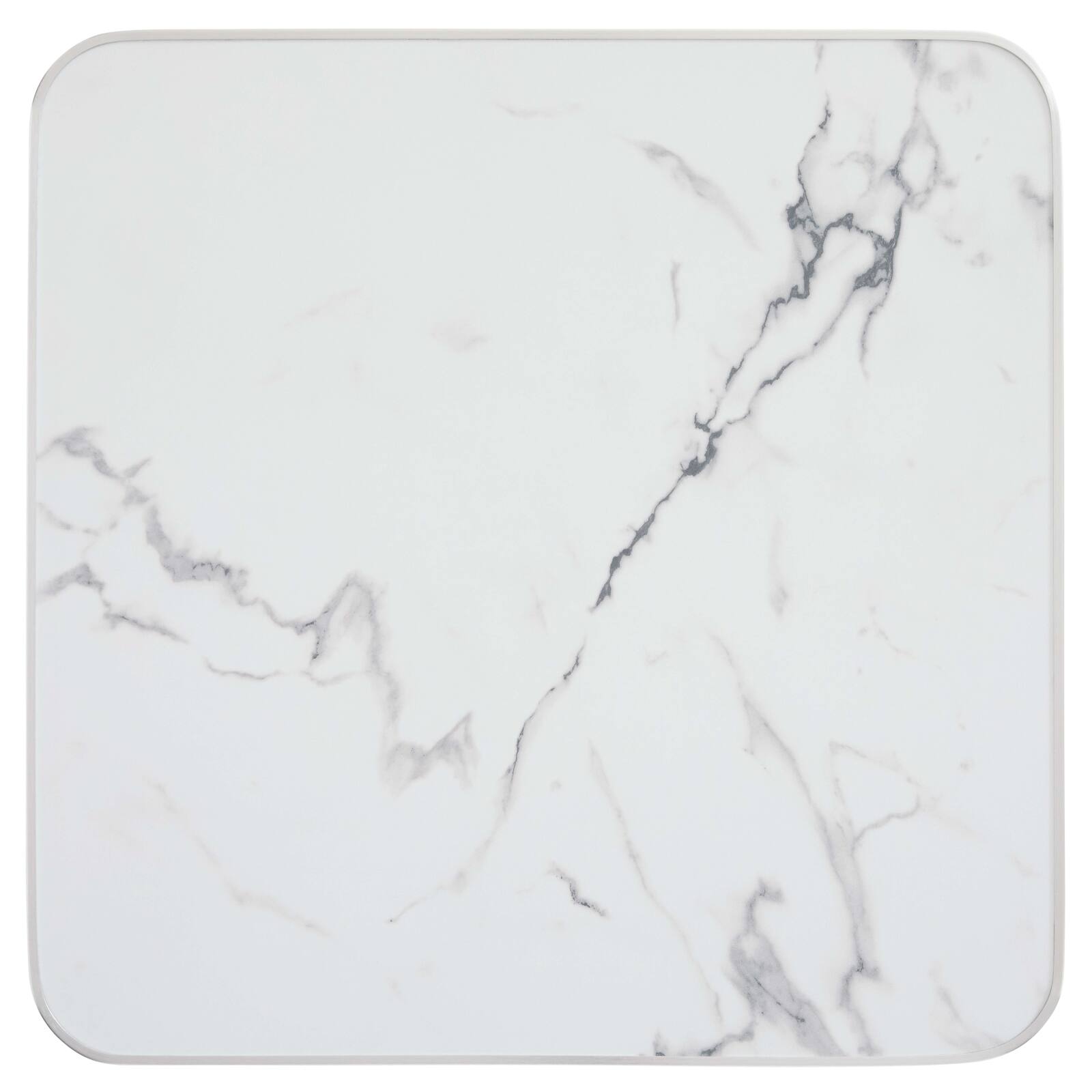 Table de restaurant haute inclinable 60 x 60 cm en contreplaqué avec revêtement stratifié et bords en aluminium