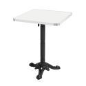 Table de restaurant inclinable 60 x 60 cm en contreplaqué avec revêtement stratifié et bords en aluminium