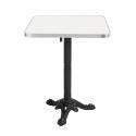 Table de restaurant inclinable 60 x 60 cm en contreplaqué avec revêtement stratifié et bords en aluminium