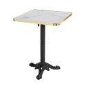 Table de restaurant inclinable 60 x 60 cm en contreplaqué avec revêtement stratifié et bords en aluminium