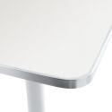 Table de restaurant inclinable 60 x 60 cm en contreplaqué avec revêtement stratifié et bords en aluminium