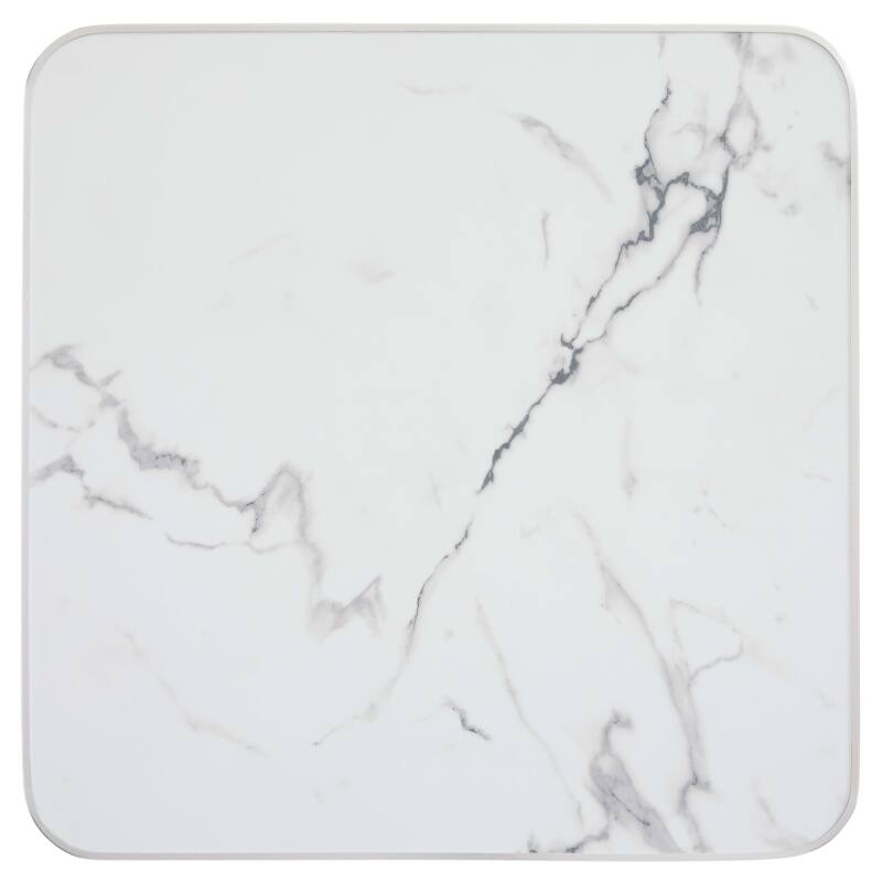 Table de restaurant inclinable 60 x 60 cm en contreplaqué avec revêtement stratifié et bords en aluminium