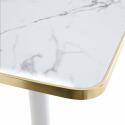 Table de restaurant inclinable 60 x 60 cm en contreplaqué avec revêtement stratifié et bords en aluminium
