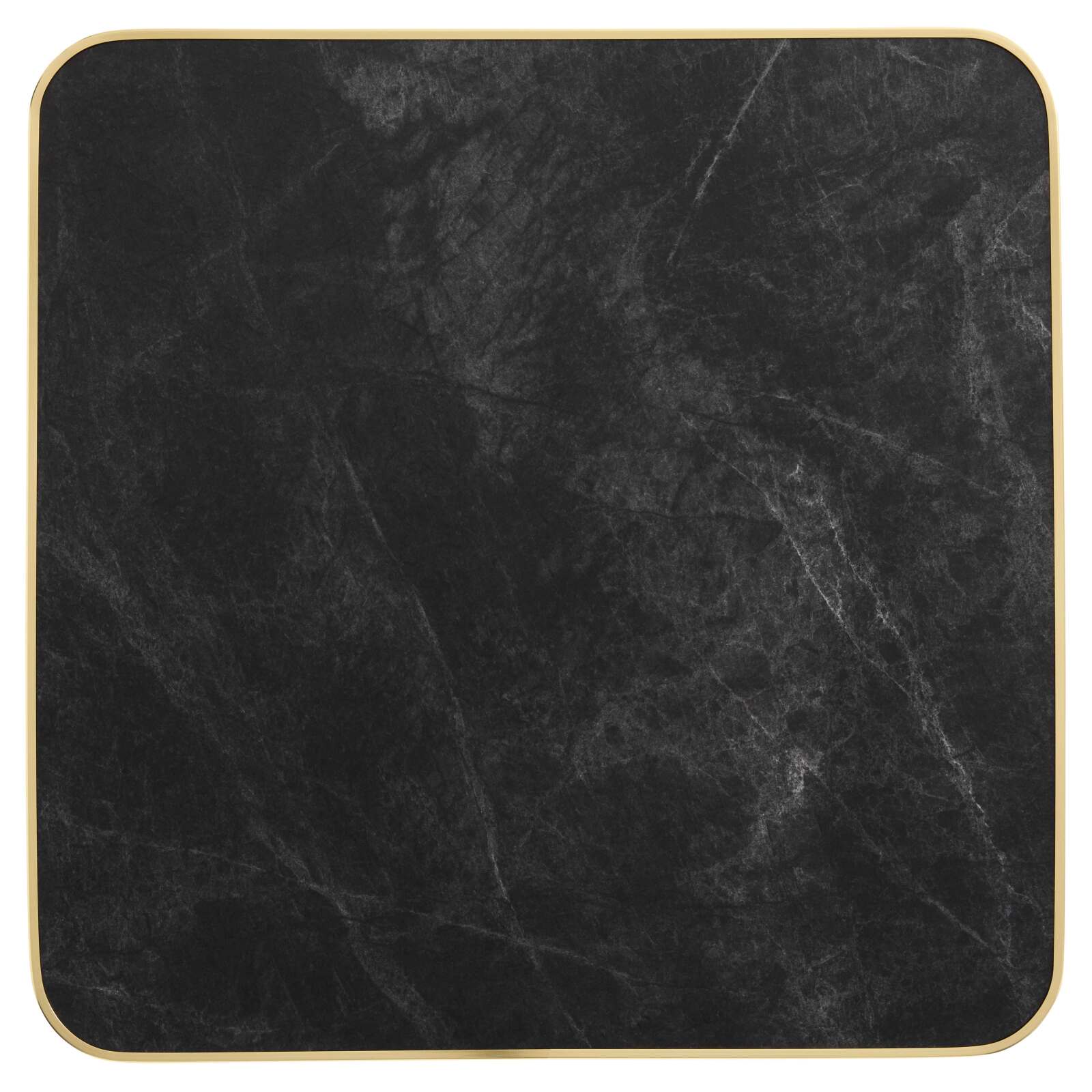 Table de restaurant inclinable 60 x 60 cm en contreplaqué avec revêtement stratifié et bords en aluminium