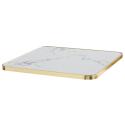 Table de restaurant inclinable 60 x 60 cm en contreplaqué avec revêtement stratifié et bords en aluminium