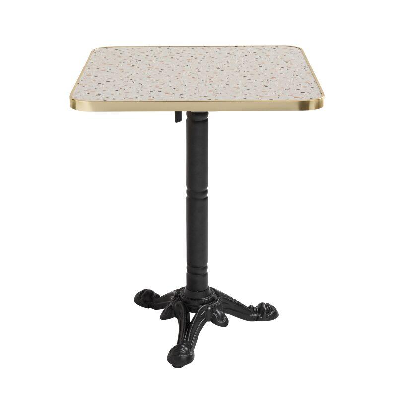 Table de restaurant inclinable 60 x 60 cm en contreplaqué avec revêtement stratifié et bords en aluminium