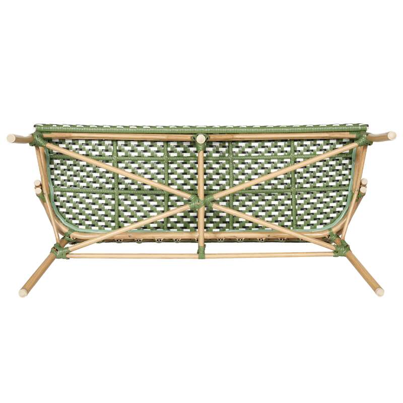 Banc de jardin en alumunium et rotin synthétique 