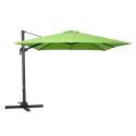 Parasol déporté professionnel aluminium (3x3m), mât rotatif 360°
