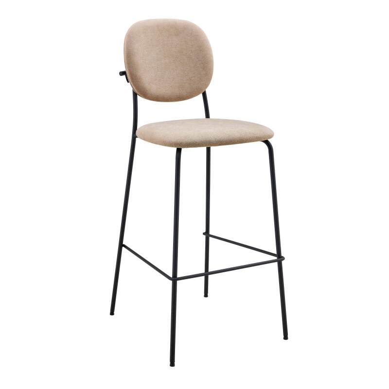 Lot de 2 chaises hautes en acier et tissu (2/6)