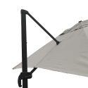 Parasol déporté professionnel aluminium (3x3m), mât rotatif 360°