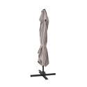 Parasol déporté professionnel carré 250g/m² (3 x 3m) rotatif 360° et 4 dalles lestées