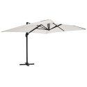 Parasol déporté professionnel rectangulaire rotatif 360° (4x3m) - 240g/m²