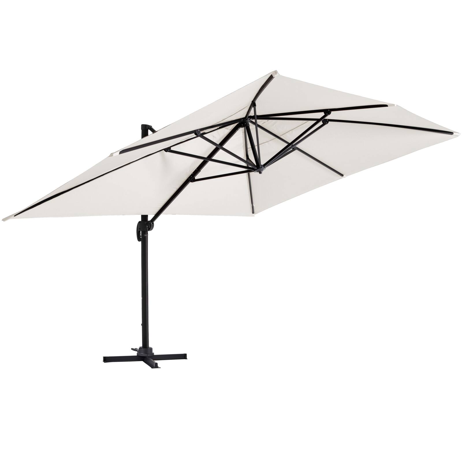 Parasol déporté professionnel rectangulaire rotatif 360° (4x3m) - 240g/m² Parasol déporté professionnel rectangulaire rotatif 360° (4x3m) - 240g/m²