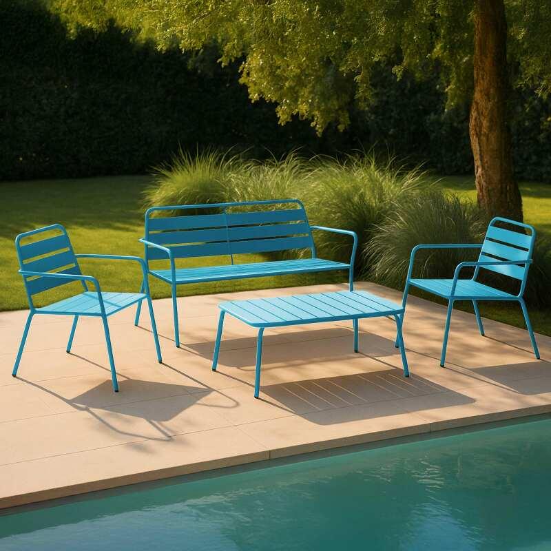 Salon de jardin en métal - 4 places