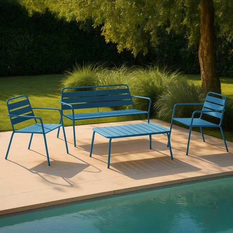 Salon de jardin en métal - 4 places