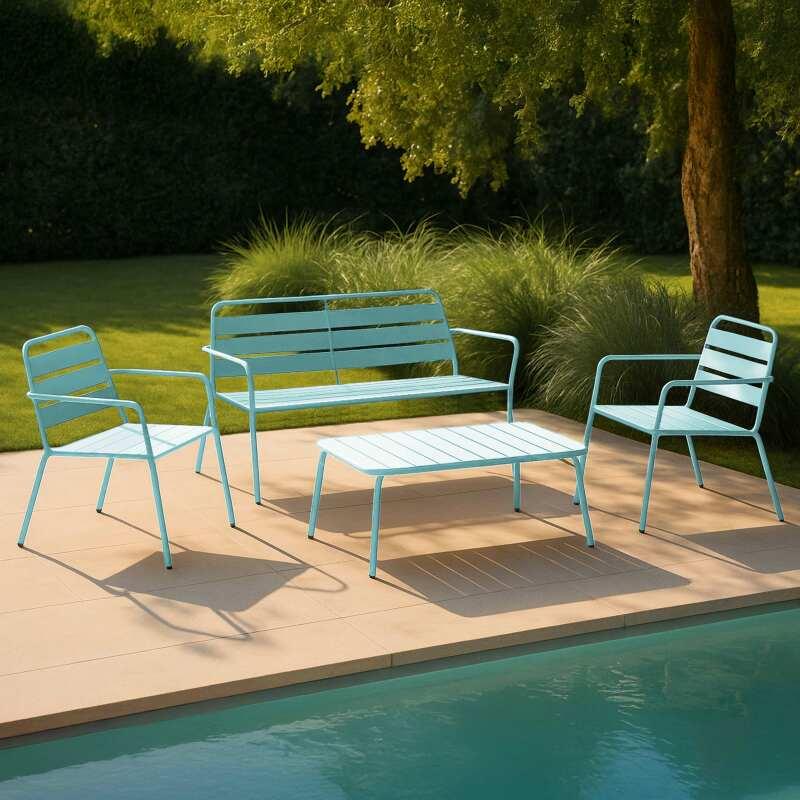 Salon de jardin en métal - 4 places