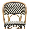 Chaise de terrasse style bistrot parisien en aluminium et rotin synthétique