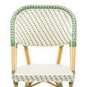 Chaise de terrasse style bistrot parisien en aluminium et rotin synthétique