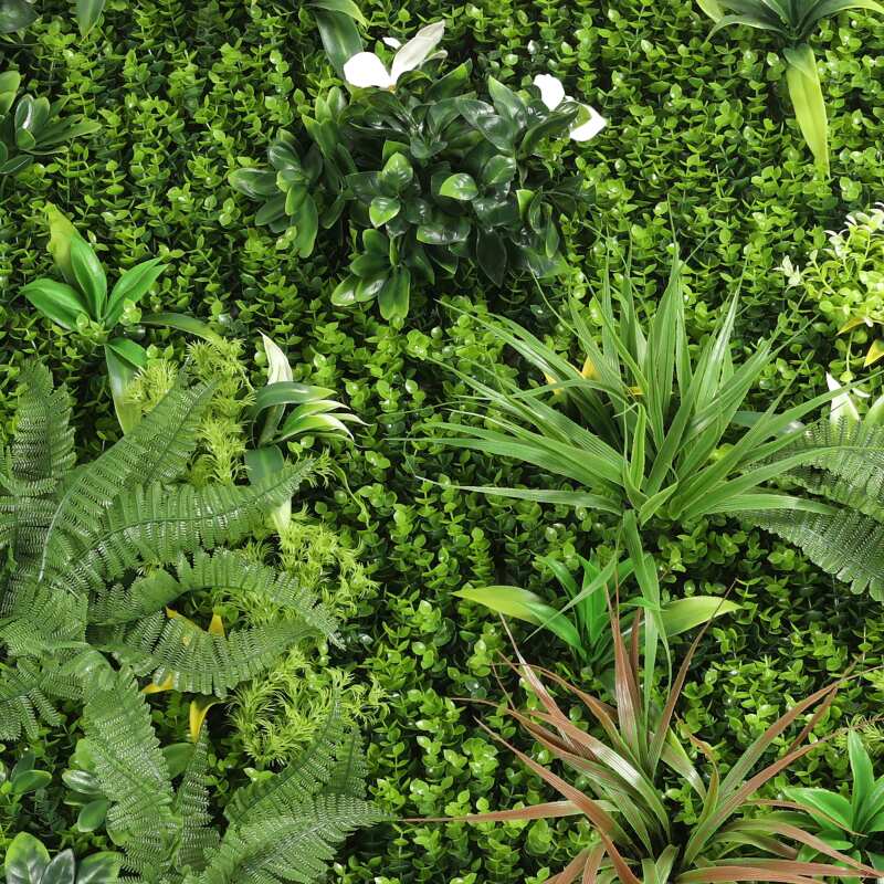 Mur végétal artificiel jungle tropicale intérieur et extérieur 100x100 cm