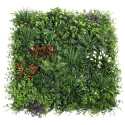 Mur végétal artificiel nature fleurie intérieur et extérieur 100x100 cm