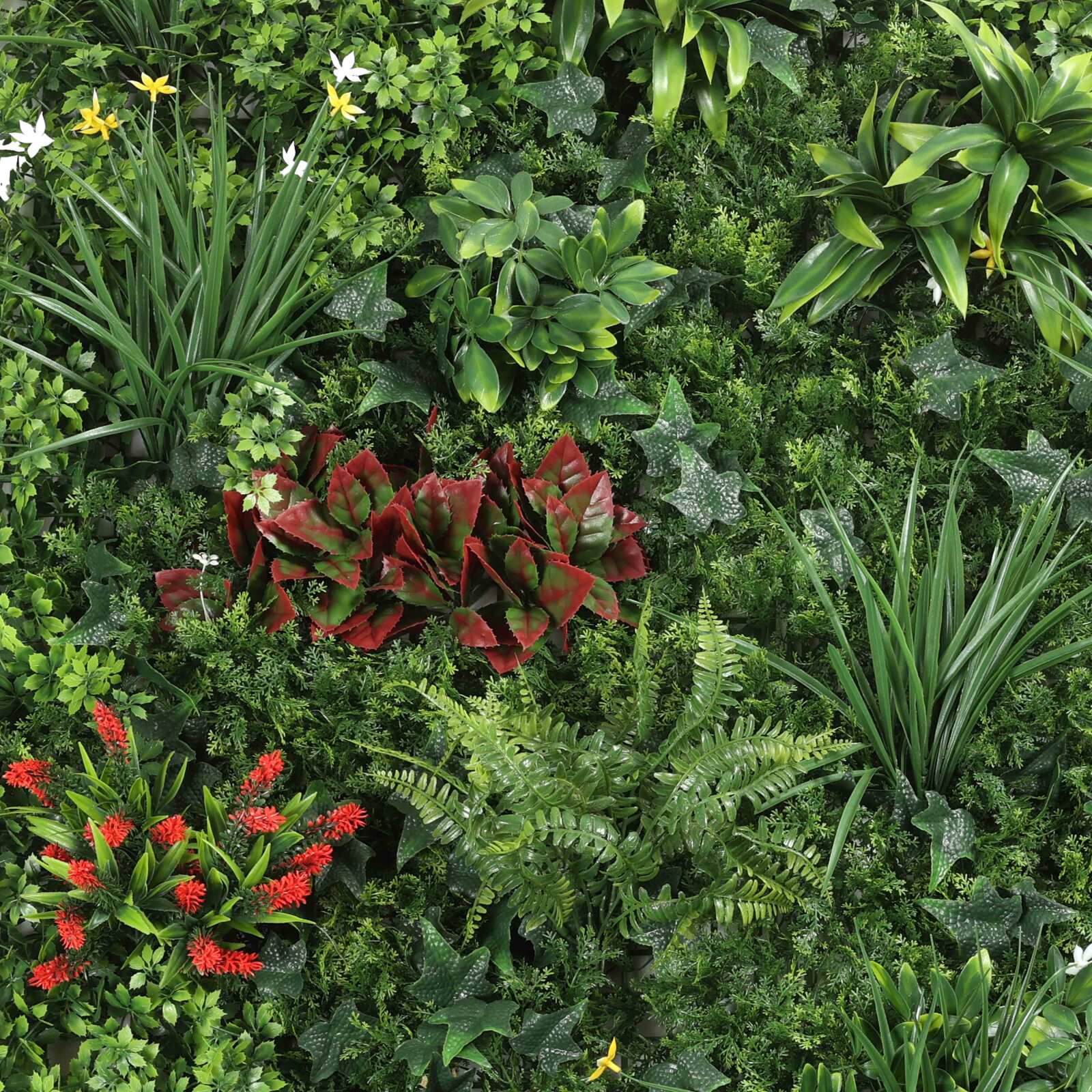 Mur végétal artificiel nature fleurie intérieur et extérieur 100x100 cm