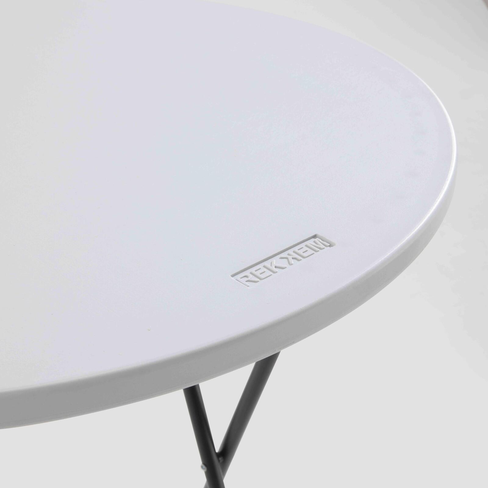 Mange debout pliant blanc 110 x Ø60 cm - Lot de 2 