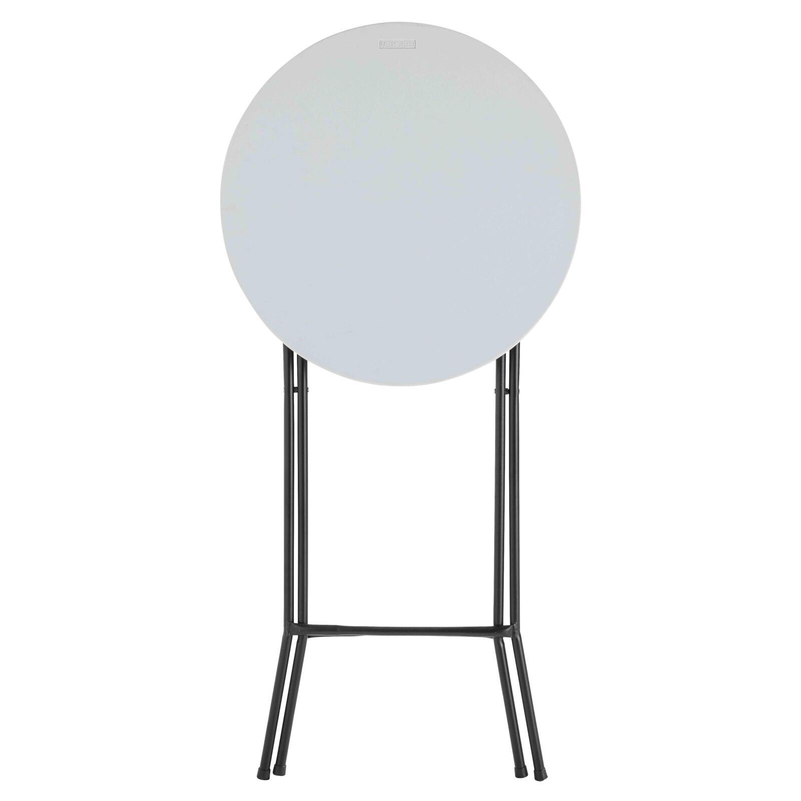 Mange debout pliant blanc 110 x Ø60 cm - Lot de 2 