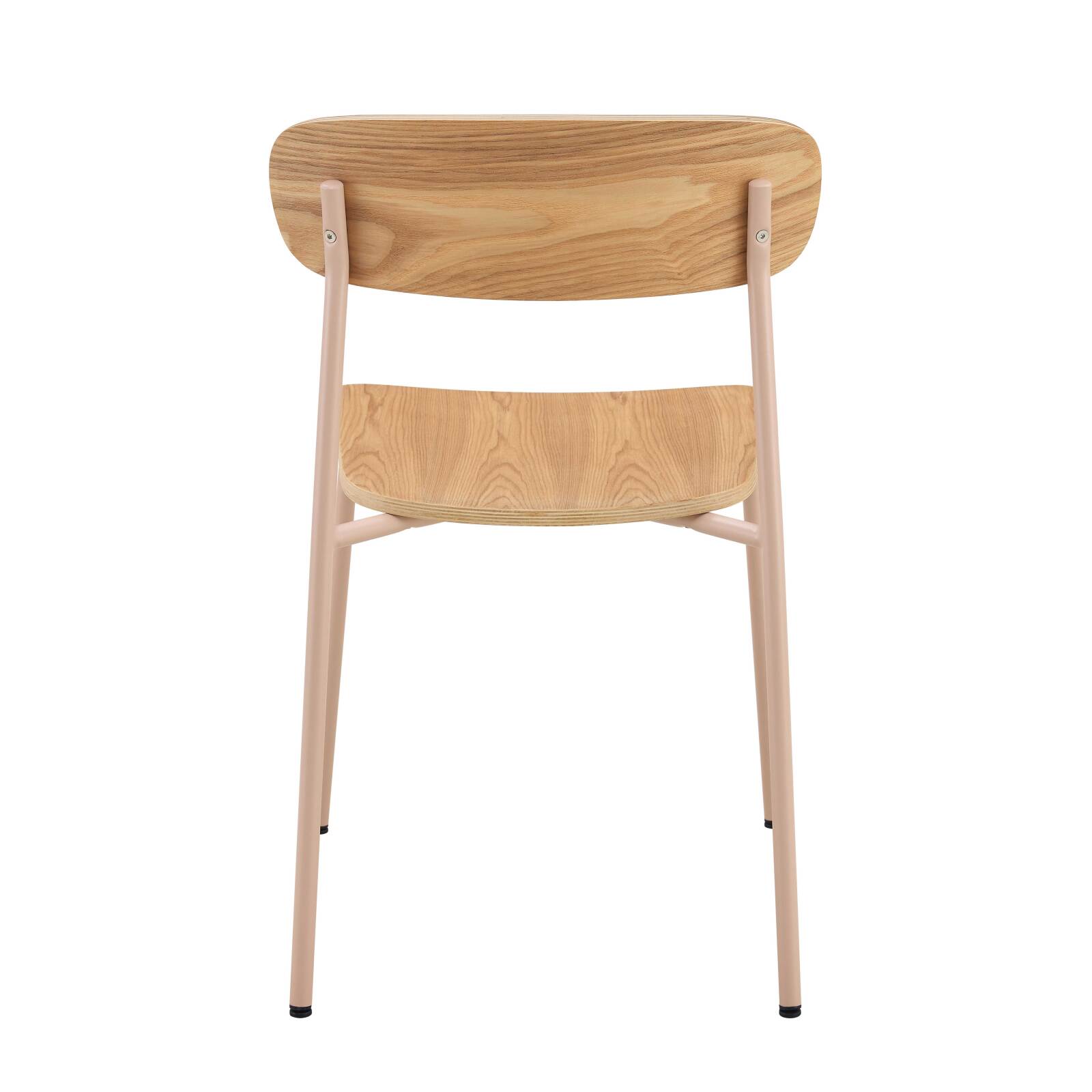 Lot de 2 chaises de restaurant en métal et bois