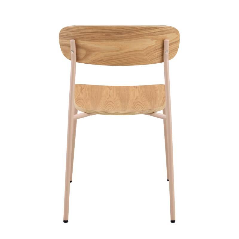 Lot de 2 chaises de restaurant en métal et bois (5/6)
